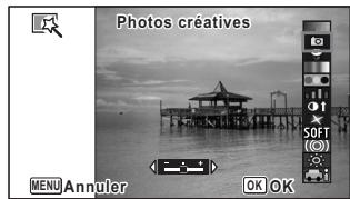 PENTAX OPTIO WG-1 - Utilisez le bouton de navigation (▲▶) pour ajuster l'effet. - 1