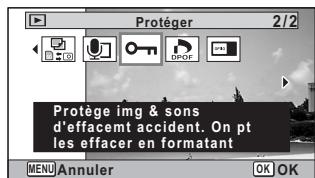 PENTAX OPTIO WG-1 - Protection des images et des fichiers son contre la suppression (protégger) - 1
