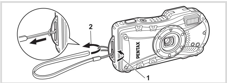 PENTAX OPTIO WG3 - Mise en place de la courroie - 1