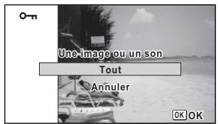 PENTAX OPTIO WG3 - Pour protégger toutes les images et les fichiers son - 1