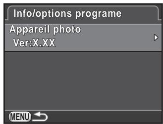 PENTAX K-50 - Vérifier les informations de version de l'appareil - 2