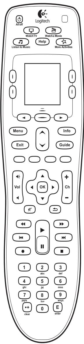 LOGITECH HARMONY 650 REFRESH - Boutons de votre télécommande harmony 650 - 1