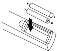 LISTO 18,5 D-608 - Insertion des piles dans la télécommande - 2