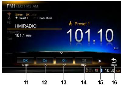 CLARION NX502E - Mode radio - 2