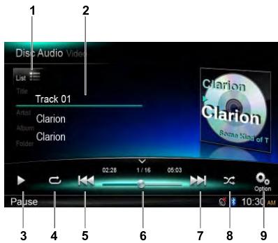 CLARION NX502E - Lecture mp3/wma - 1
