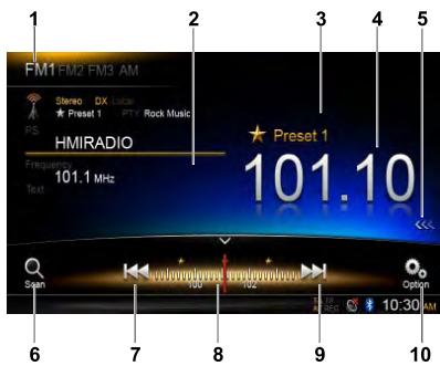 CLARION NX 302 E - Mode radio - 1