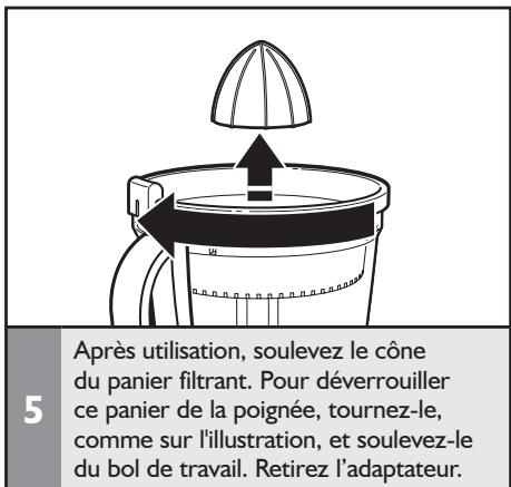 KITCHENAID ARTISAN 5KFP1644EOB - Installation/retrait du presse-agrumes - 5