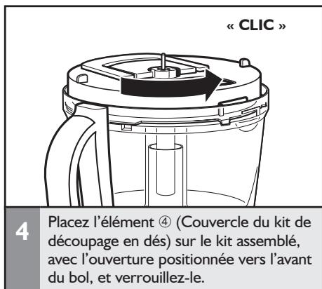 KITCHENAID ARTISAN 5KFP1644EOB - Installation/retrait du kit de découverte en dés - 4