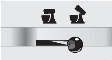 KITCHENAID 5KSM150PS - Pour enlever le batteur plat, le fouet à fils ou le crochetpérisseur - 1