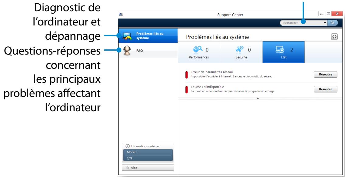 SAMSUNG DP700A3D-S01FR - Diagnostic de l'etat de l'ordinateur et résolution des problèmes - 2