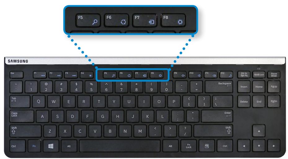 SAMSUNG DP700A3D-S01FR - Utilisation d'un clavier/d'une souris sans fil (en option) - 1
