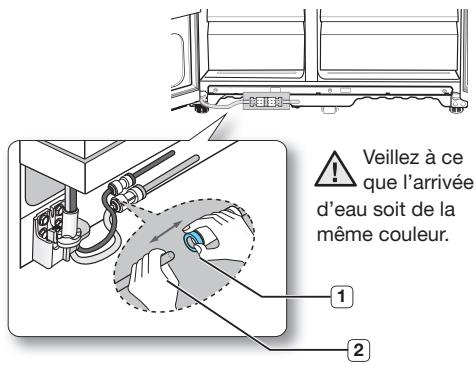 SAMSUNG RS61782GDSP - Débranchement de la conduite d'arrivée d'eau - 1