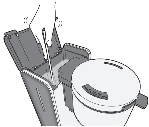 PANASONIC NC-DF1WXE - Reinigen Sie den Wasserbehälter mit Zitronensäure, wenn die Kaffeezubereitung sehr lange dauert - 1
