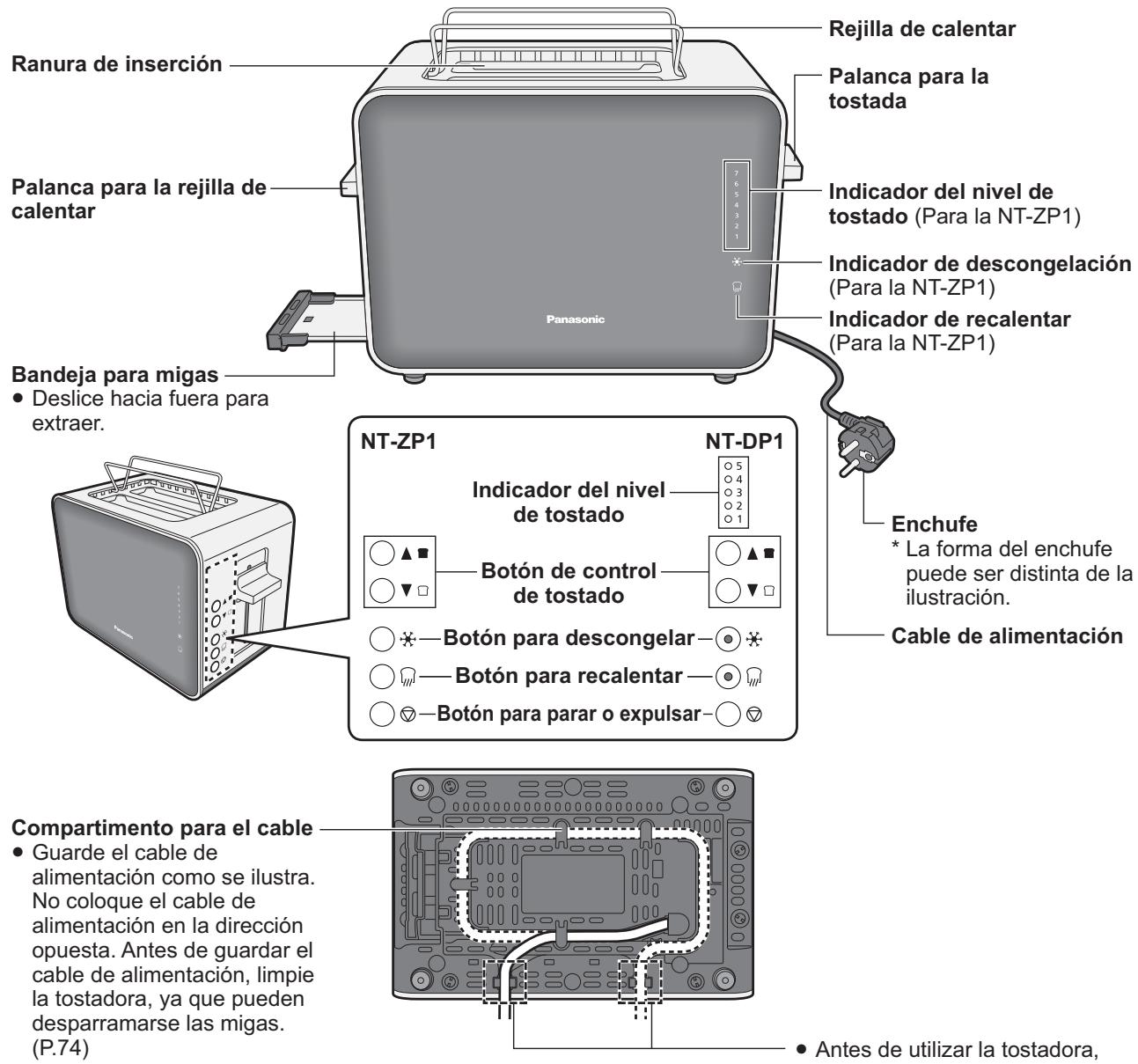 PANASONIC NT-DP1BXE - Nombres de las piezas e instrucciones de uso - 1