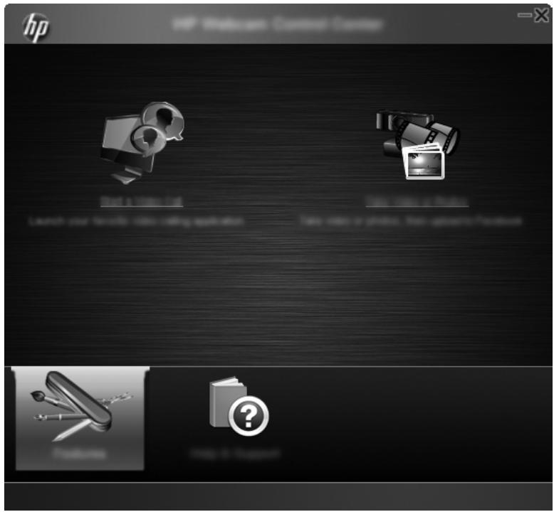HP HD-2200 - Utilisation du Centre de contrôle de la webcam HP - 1