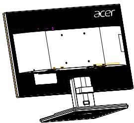 ACER V226HQLABMD - Fixer / retirer la base - 3