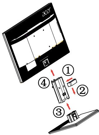ACER V226HQLABMD - Fixer / retirer la base - 2