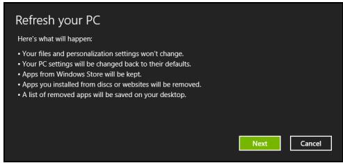 ACER V3-571G32344G1TMAKK - Tilpasset gendannelse med Acer Recovery Management - 2
