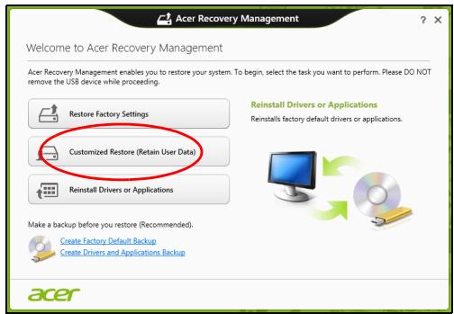 ACER ASPIRE V3-571G-73638G1TMAII - Персон�иразно Вьз��ановаянec Acer Recovery Management - 1