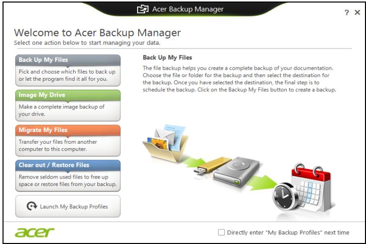 ACER ASPIRE V3-571G-73638G1TMAII - Acer Backup Manager - 2