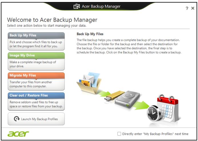 ACER ASPIRE V3-571G-73638G1TMAII - Acer Backup Manager - 2