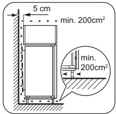 FAURE FBB29430SA - Conditions requises en matière de circulation d'air - 1