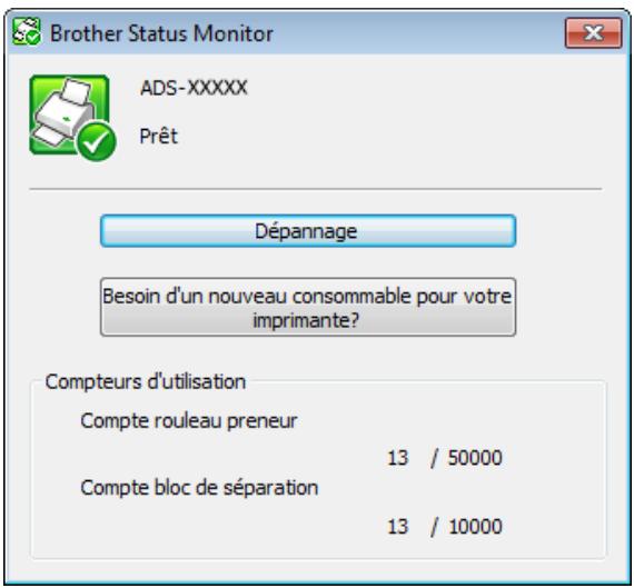 BROTHER ADS-1100W - Vérification du cycle de remplacement des consommables - 2