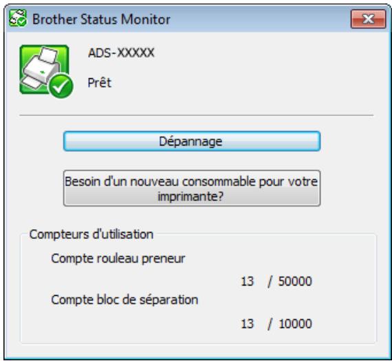 BROTHER ADS-1100W - Surveillance de l'etat de l'ordinateil depuis votre ordinateur - 6