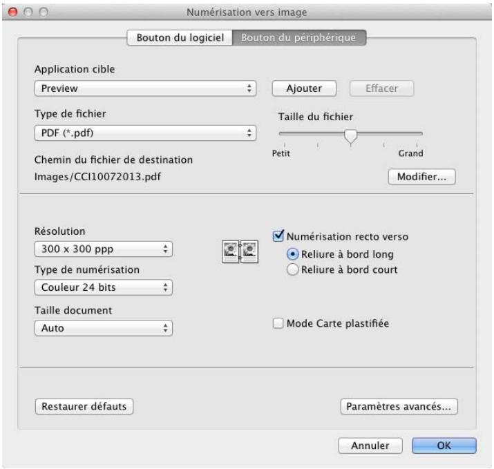 BROTHER ADS-1100W - Modification des Paramètres de numérisation vers ordinateur (Macintosh) - 2