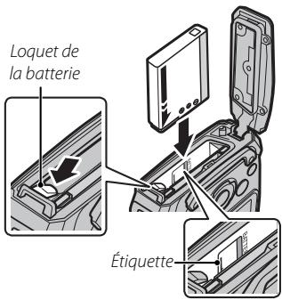 FUJIFILM FINEPIX XP170 - Insérez la batterie. - 1