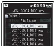 OLYMPUS DM-3 - Déplacer/copier des fichiers [File Move/Copy] - 6