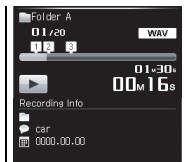 OLYMPUS DM-3 - Éléments de réglage [Play Menu]: - 2