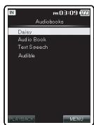 OLYMPUS DM-3 - A propos du dossier pour le contenu des livres électroniques et des fichiers textes - 2