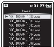 OLYMPUS DM-3 - Quand [File Select] est sélectionné: - 4