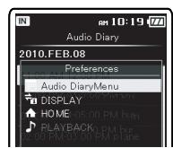 OLYMPUS DM-3 - Modification de l'horaire - 6