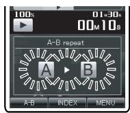 OLYMPUS DM-3 - Comment commencer à segmenter la lecture à répétition - 3