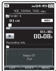 OLYMPUS DM-3 - Réglage d'une marque index - 3