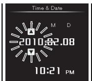 OLYMPUS DM-3 - Réglage de l'heure et date [Time &amp; Date] - 5