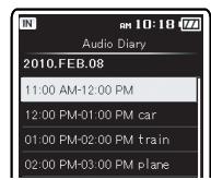 OLYMPUS DM-3 - Modification de l'horaire - 4