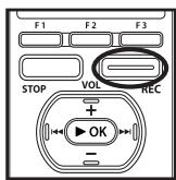 OLYMPUS DM-3 - Appuyez sur la touche REC pour démarrer l'enregistrement. - 1