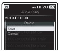 OLYMPUS DM-3 - Suppression d'un calendrier - 10
