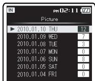 OLYMPUS DM-3 - Visualisation des images - 10