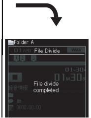 OLYMPUS DM-3 - Fractionnement des fichiers [File Divide] - 5