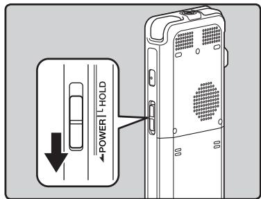 OLYMPUS DM-3 - Allumer l'alimentation - 1