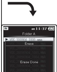 OLYMPUS DM-3 - Appuyez sur la touche + et sélectionnez [Start], puis appuyez sur la touche OK. - 4
