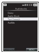 OLYMPUS DM-3 - A propos du dossier pour le contenu des livres électroniques et des fichiers textes - 13