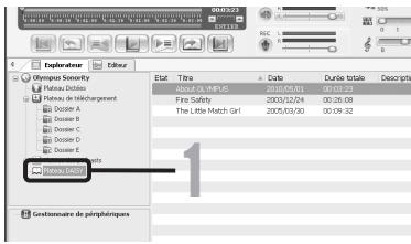 OLYMPUS DM-3 - Cliquez sur [Plateau DAISY]. - 1