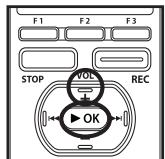 OLYMPUS DM-3 - Appuyez sur le bouton + pour sélectionner [Start], puis appuyez sur le bouton OK. - 1
