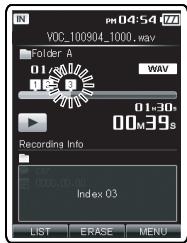 OLYMPUS DM-670 - Effacement d'une marque index - 5