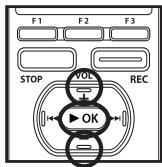 OLYMPUS DM-670 - Réglages du menu pendant l'enregistrement, la lecture, et l'arrêt - 7
